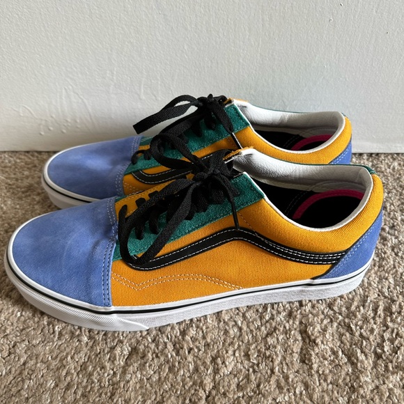 Vans Men’s Colorful Cadmium Yellow/Tidepool Mox & Match Old Skool Sneaker - Picture 6 of 12